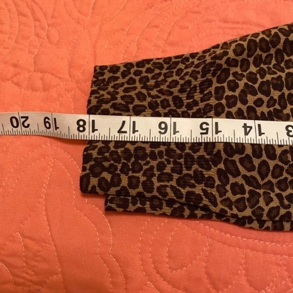 Michael Michael Kors Leopard Print Snap Front Sweater Color: Black/Brown Size: M